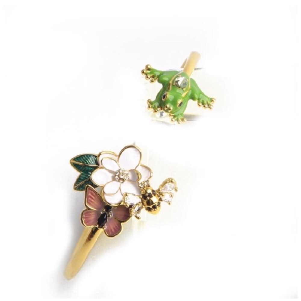 Kate Spade Swamped Garden Frog & Flower Cuff - Picture 2 of 4